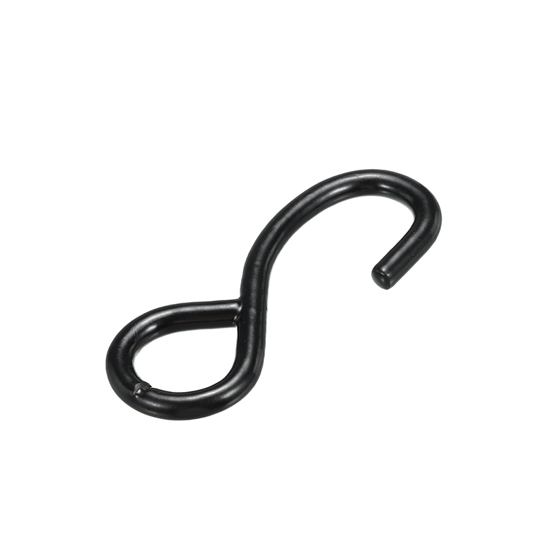 25mm x 800kgs black rubber coated S hook