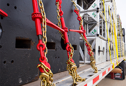 Ratschenbinder und Binderkette sorgten für die Sicherheit Ihres schweren Transports.