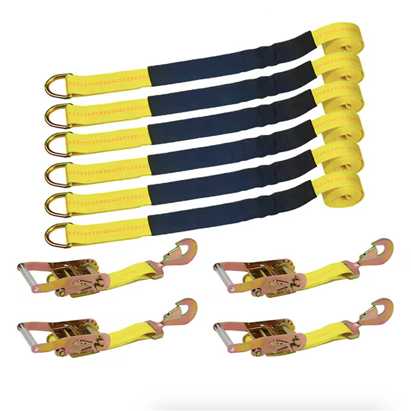 4 pack tire ratchet straps set