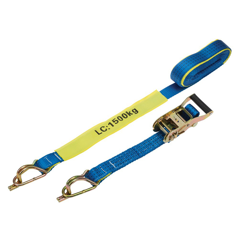 50mm x 9m x 5000kgs long handle ratchet tie down straps with hooker & keeper